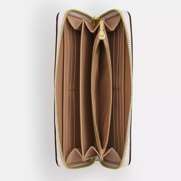 ❤️ Coach Long Zip Around Wallet With "Only You" Sketch Print - Picture 2 of 10